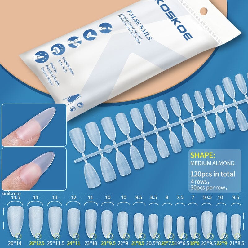 120pcs Full Cover Matte Soft Gel Tips False Nails - Image 19