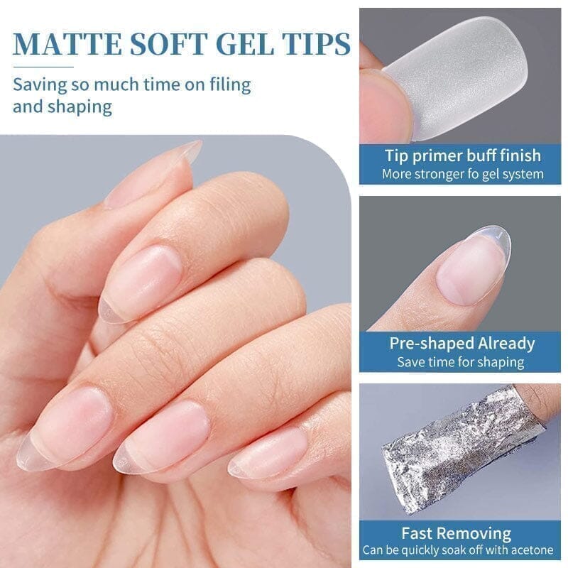 120pcs Full Cover Matte Soft Gel Tips False Nails - Image 11