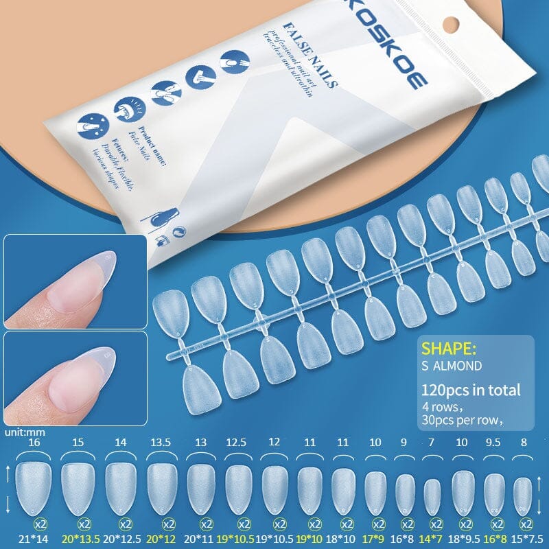 120pcs Full Cover Matte Soft Gel Tips False Nails - Image 23