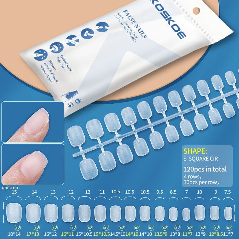 120pcs Full Cover Matte Soft Gel Tips False Nails - Image 21