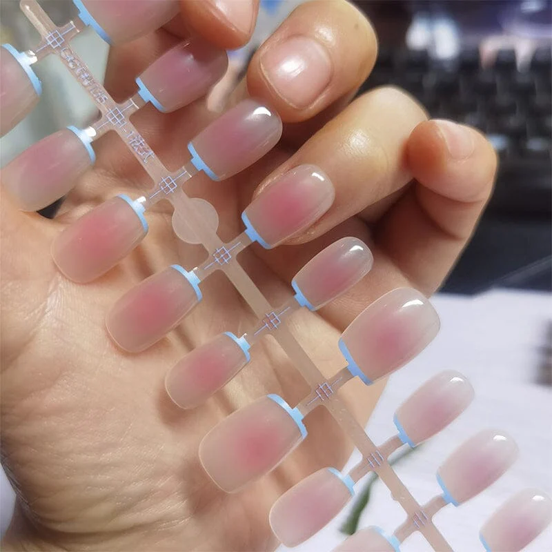 30pcs 15 Sizes White French False Nail Tips Short Square Press on Nails 09 - Image 6