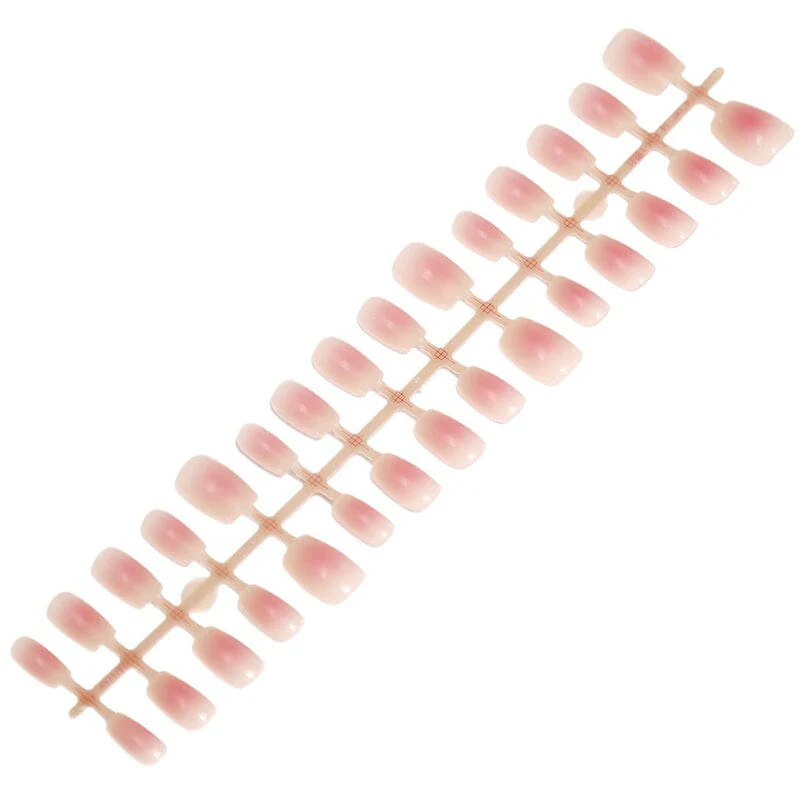 30pcs 15 Sizes Short Square Blush Gradient False Nail Tips Press on Nails - Image 9