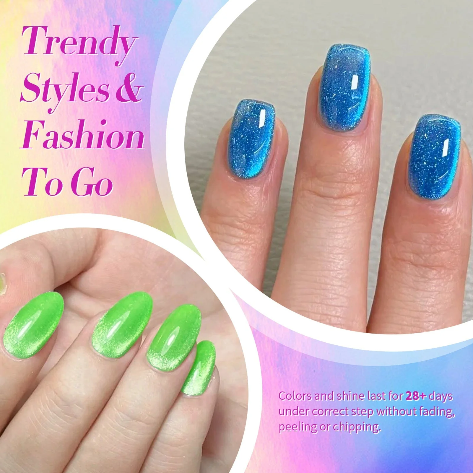 6 Colors Cat Magnetic Gel M04 Colorful Elves 7ml - Image 4