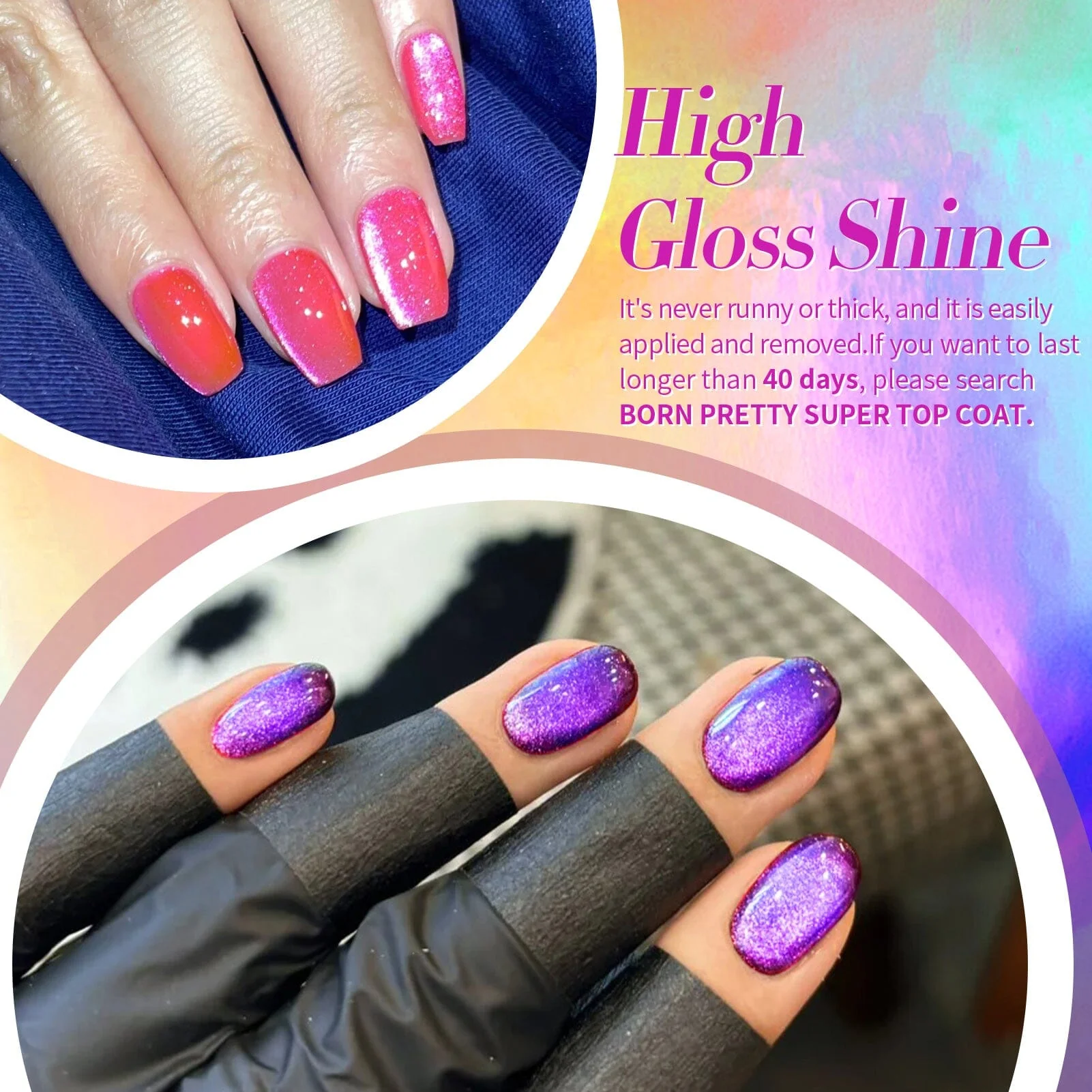 6 Colors Cat Magnetic Gel M04 Colorful Elves 7ml - Image 5