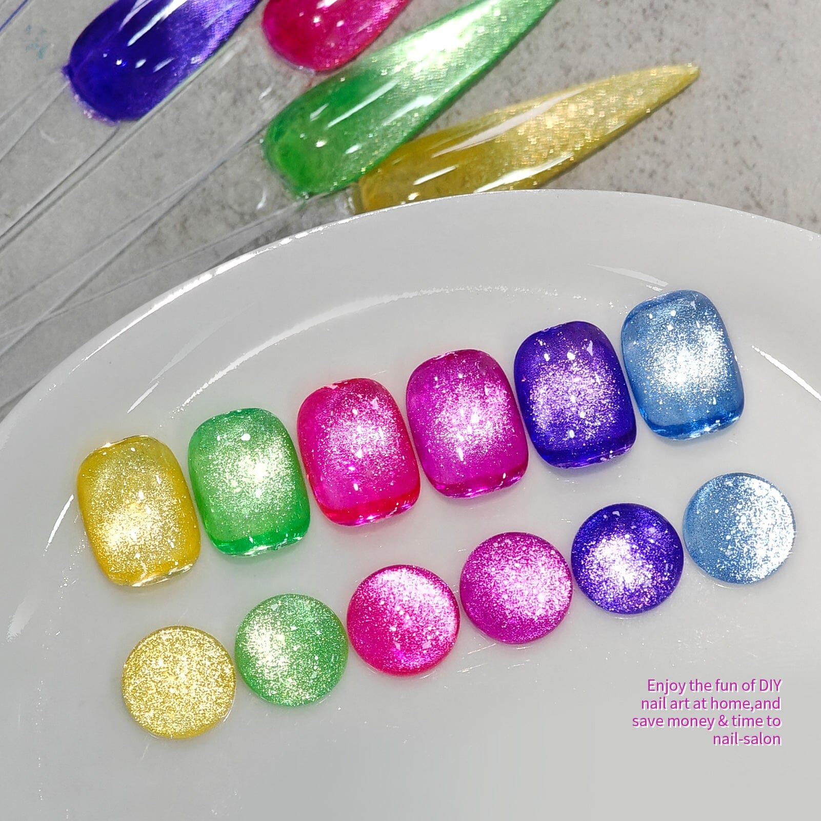 6 Colors Cat Magnetic Gel M04 Colorful Elves 7ml - Image 9