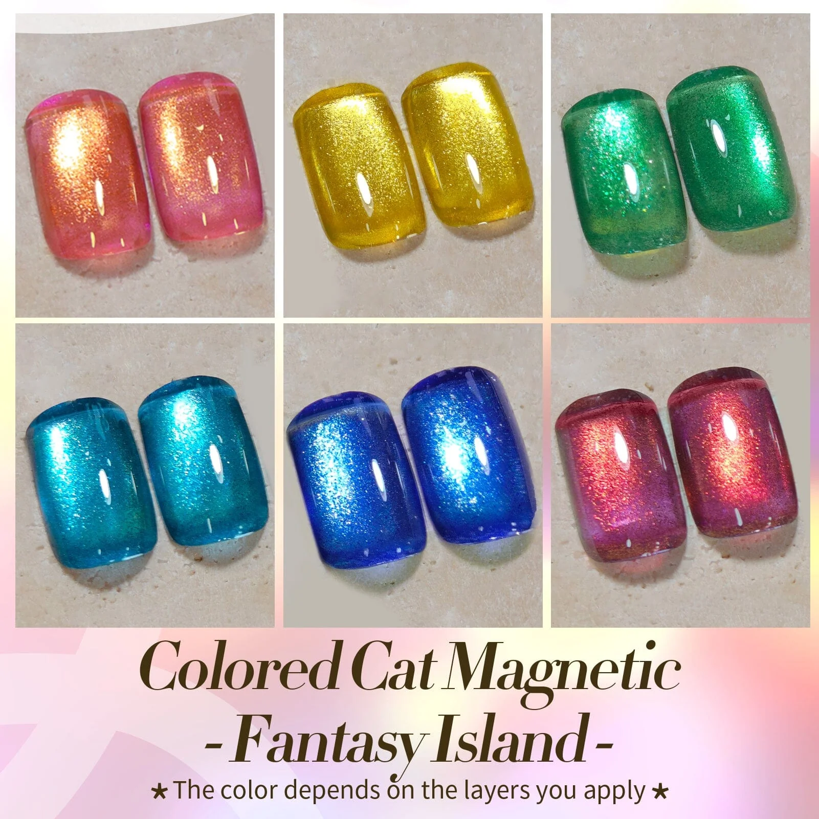 6 Colors Colored Cat Magnetic Gel M03 Fantasy Island 7ml - Image 7
