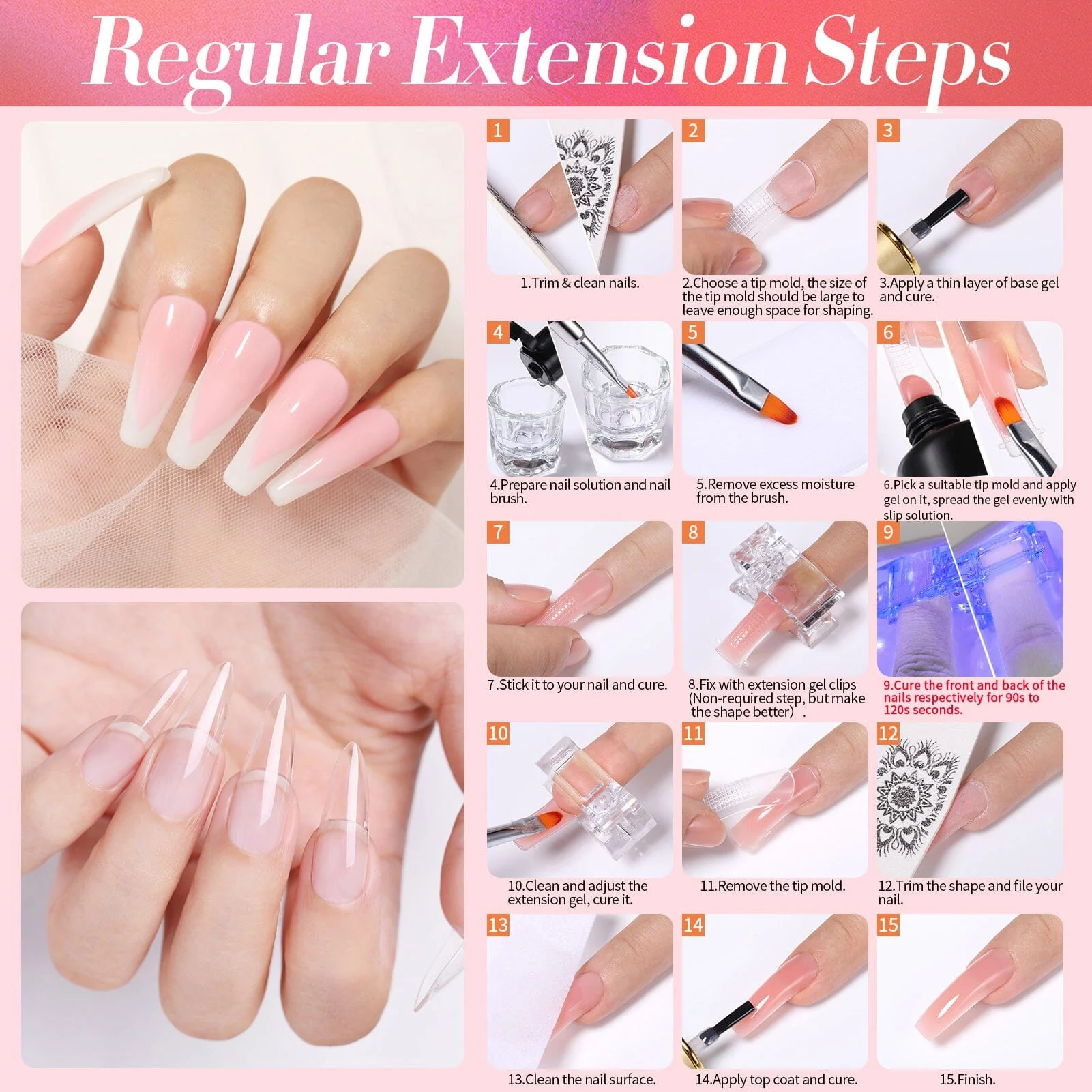 6 Colors Extension Nail Gel Starter Kit - Image 6
