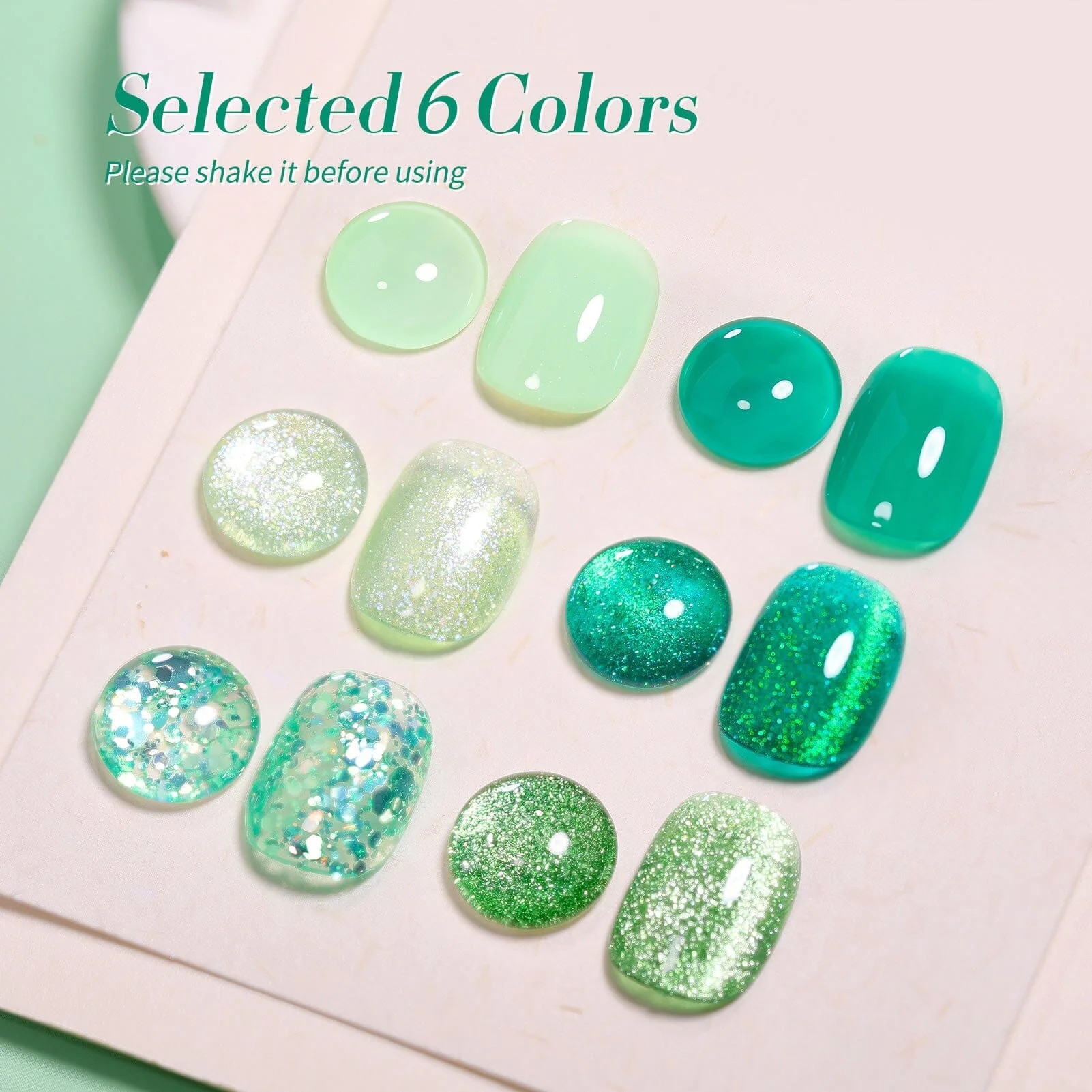 6 Colors Jelly Magnetic Gel J46 Fireflies Forest 7ml - Image 9