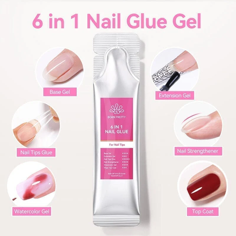 6pcs Set 6 in 1 Nail Glue Gel Polish 15ml - Image 3