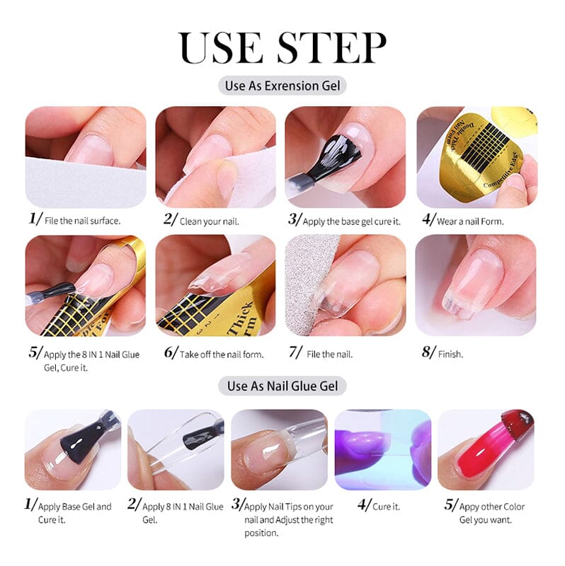 8 in 1 Nail Glue Gel 15ml - Image 6