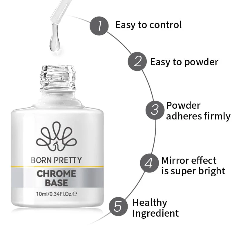 Chrome Mirror Powder Base Gel 10ml - Image 10