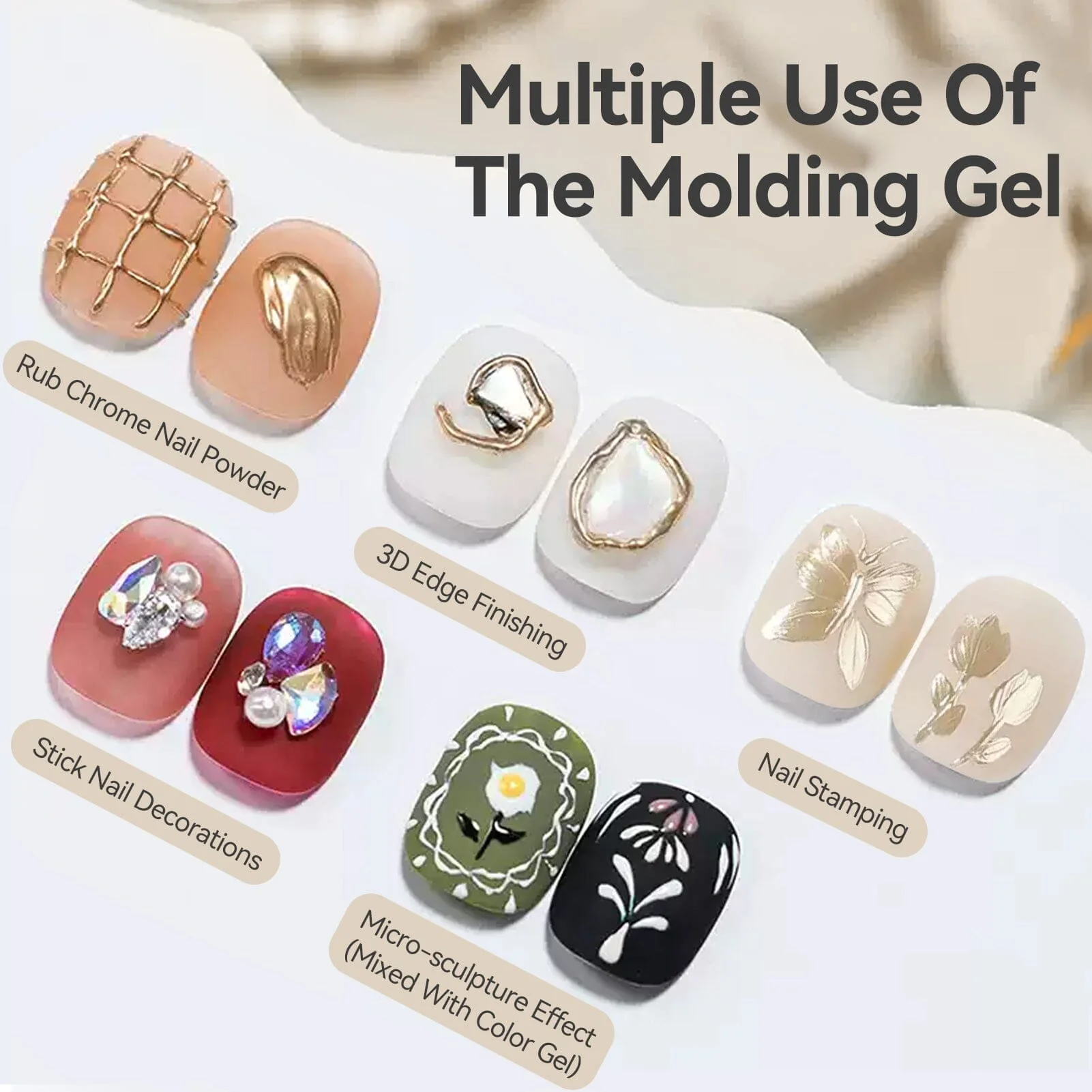 Clear Semi Solid Molding Gel Polish 5g - Image 4
