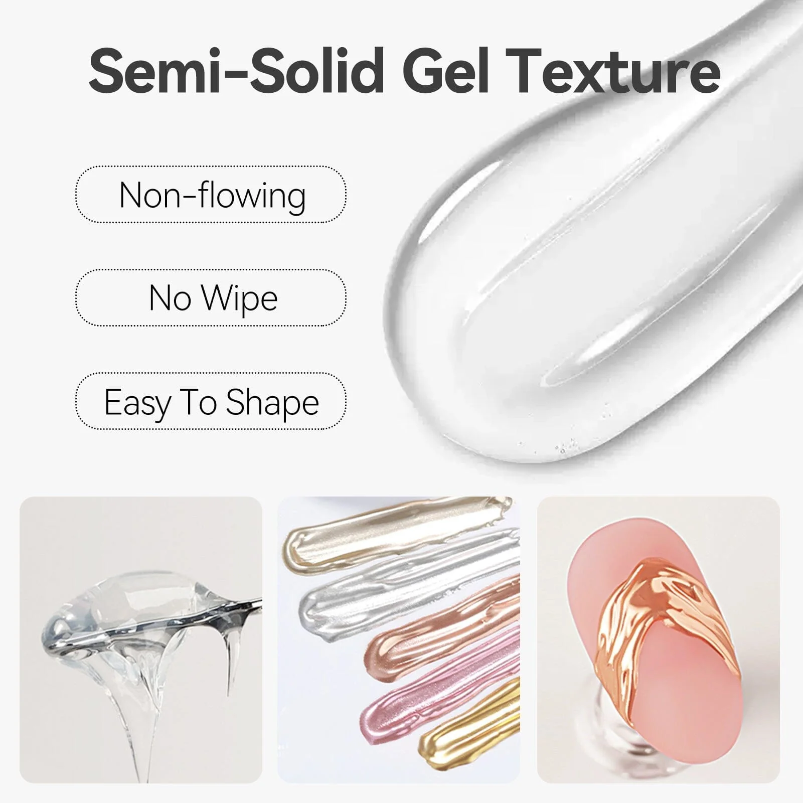Clear Semi Solid Molding Gel Polish 5g - Image 5