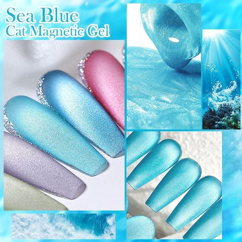 Crystal Cat Magnetic Gel Sea Blue Series 10ml - Image 3