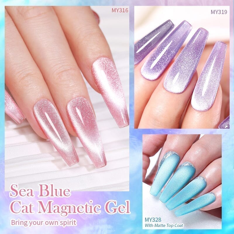 Crystal Cat Magnetic Gel Sea Blue Series 10ml - Image 7