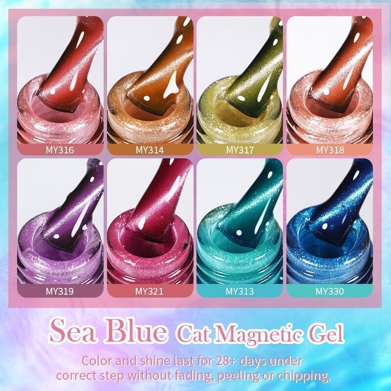 Crystal Cat Magnetic Gel Sea Blue Series 10ml - Image 9