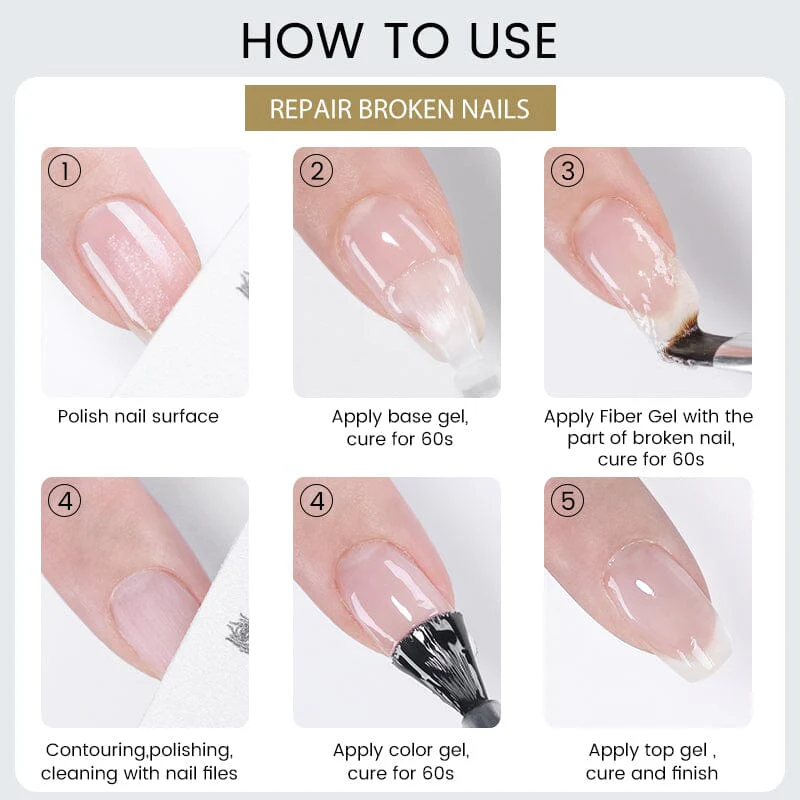 Fiber Glass Extension Nail Gel 30ml - Image 8