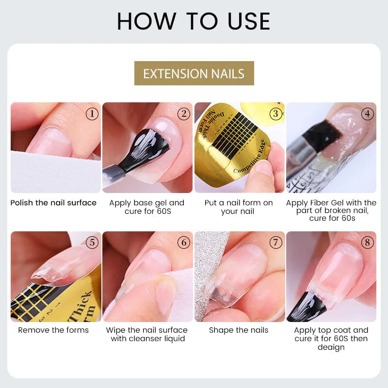 Fiber Glass Extension Nail Gel 30ml - Image 9