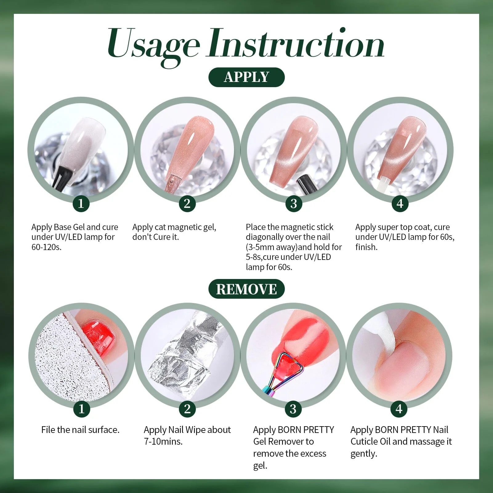 Glass Cat Magnetic Gel MY128 Only Green 15ml - Image 6