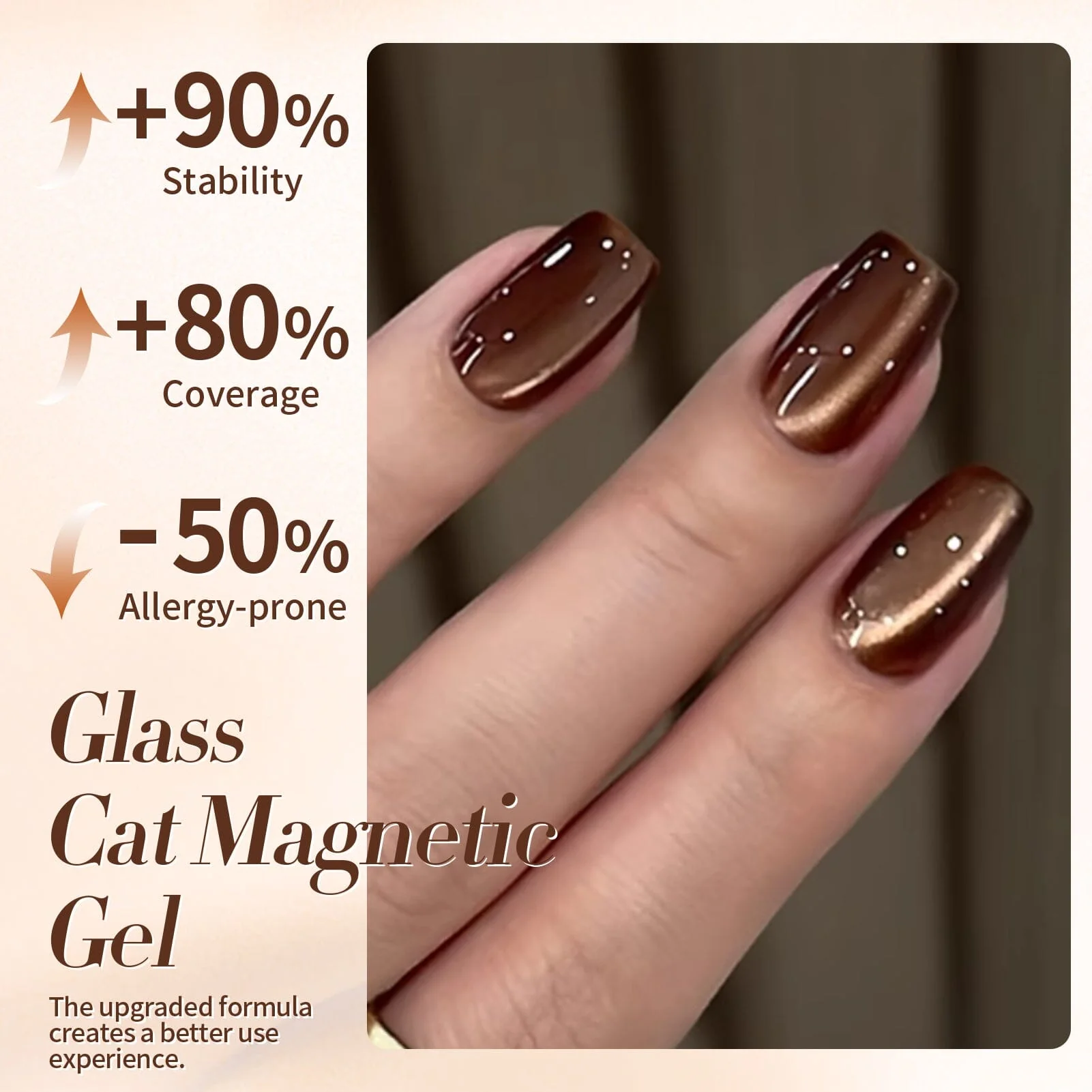 Glass Cat Magnetic Gel MY80 Dark Chocolate 15ml - Image 7