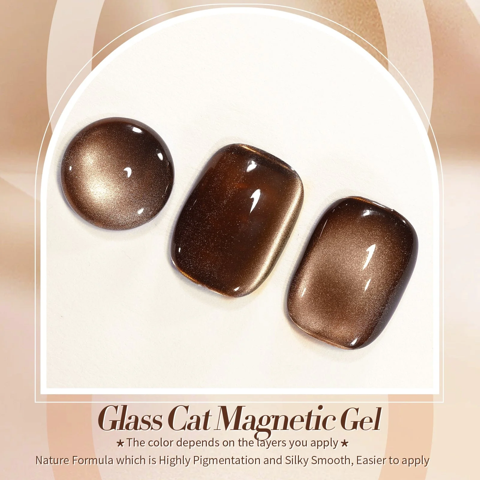 Glass Cat Magnetic Gel MY80 Dark Chocolate 15ml - Image 8