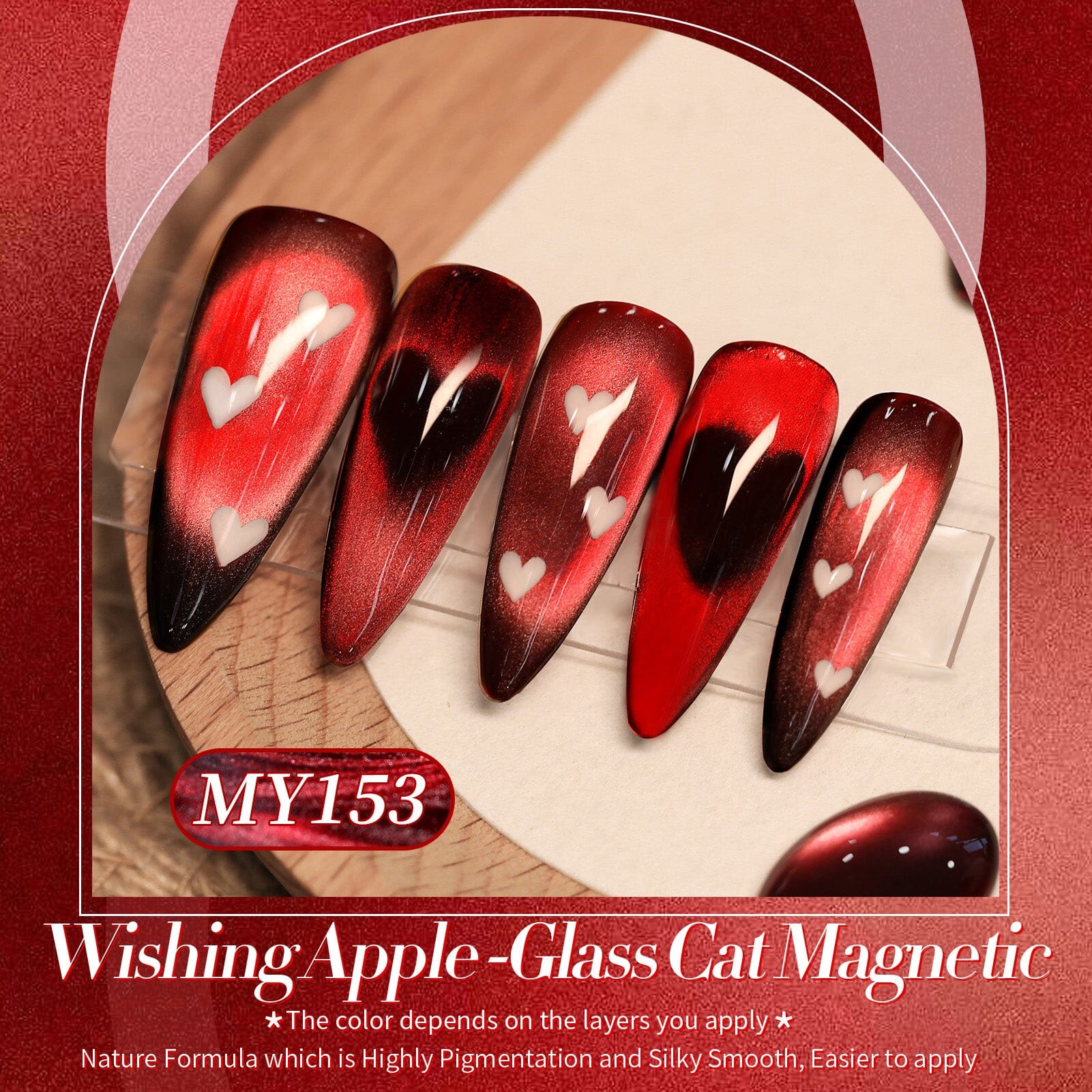 [FLASH SALE] Glass Cat Magnetic Gel MY153 Wishing Apple 15ml - Image 4