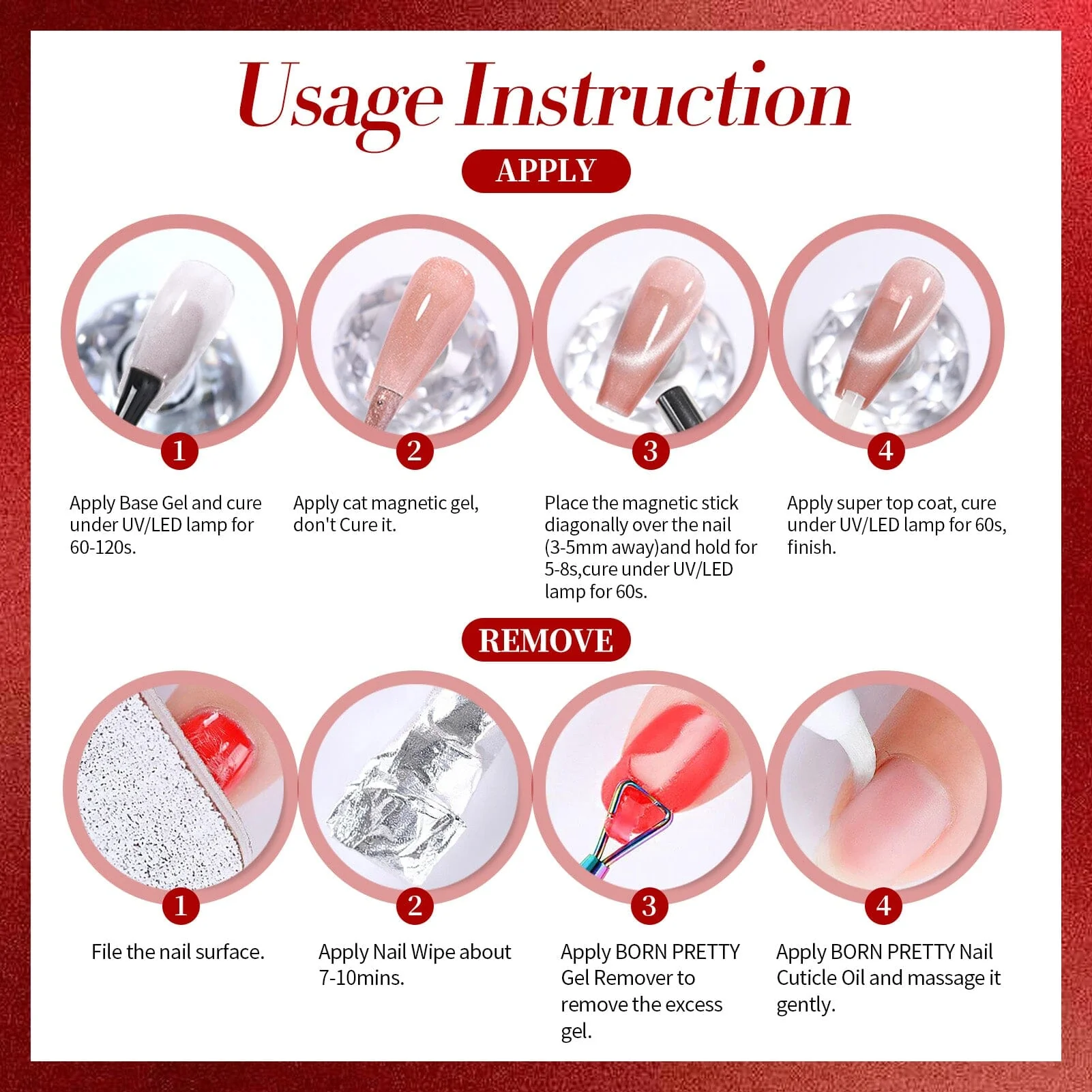 [FLASH SALE] Glass Cat Magnetic Gel MY153 Wishing Apple 15ml - Image 6