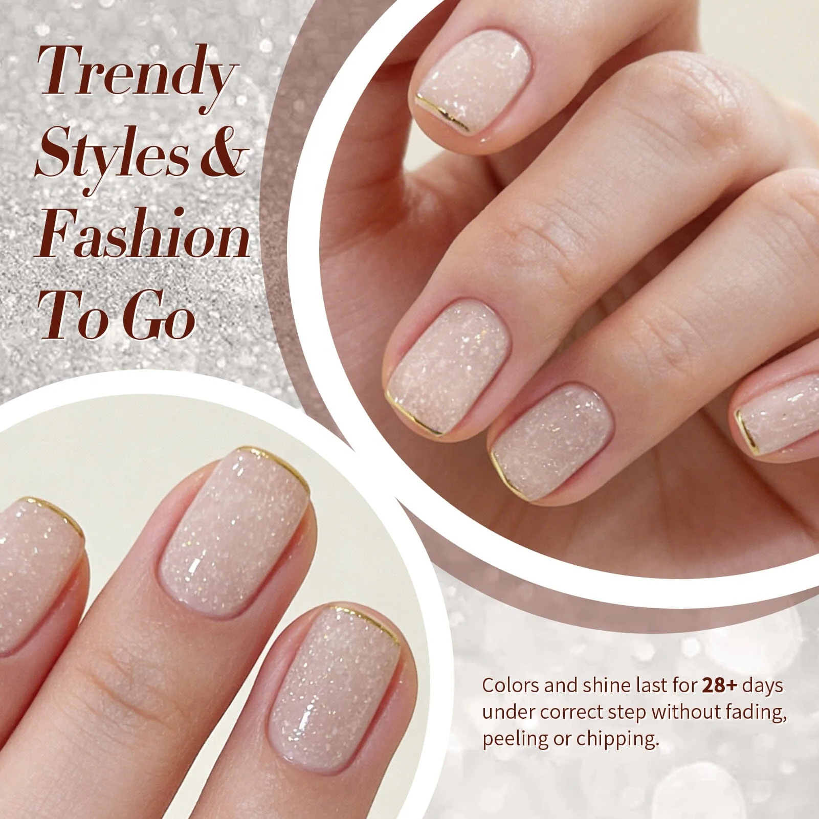 [FLASH SALE] Nude Snow Glitter Jelly Gel 15ml - Image 3