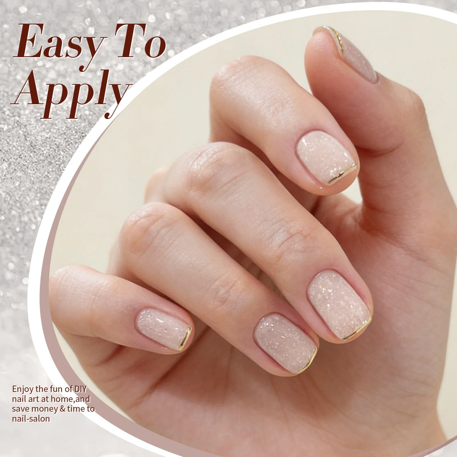 [FLASH SALE] Nude Snow Glitter Jelly Gel 15ml - Image 5