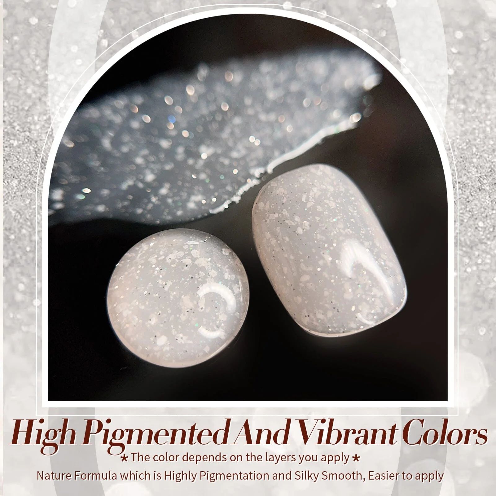 [FLASH SALE] Nude Snow Glitter Jelly Gel 15ml - Image 7