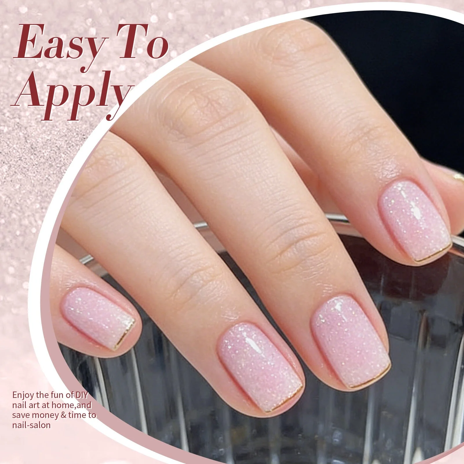 Pink Snow Glitter Jelly Gel 15ml - Image 5