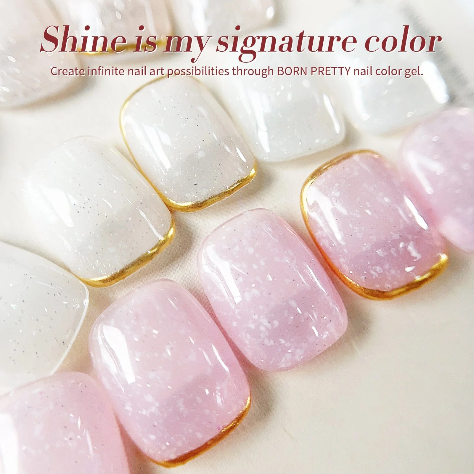 Pink Snow Glitter Jelly Gel 15ml - Image 9