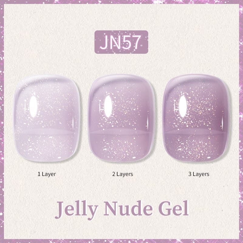 Glitter Nude Pink Jelly Nude Gel 10ml (JN51-JN74) - Image 16