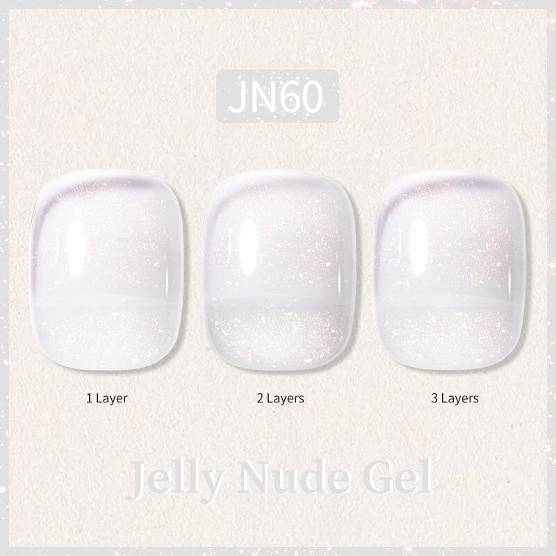 Glitter Nude Pink Jelly Nude Gel 10ml (JN51-JN74) - Image 19