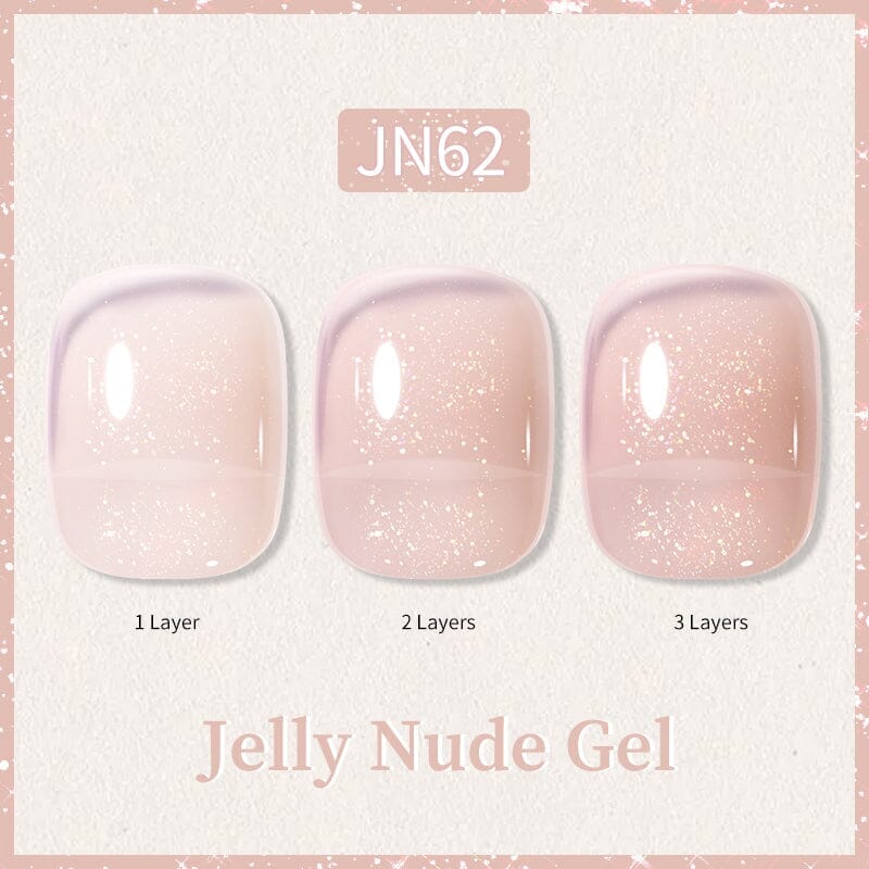 Glitter Nude Pink Jelly Nude Gel 10ml (JN51-JN74) - Image 21