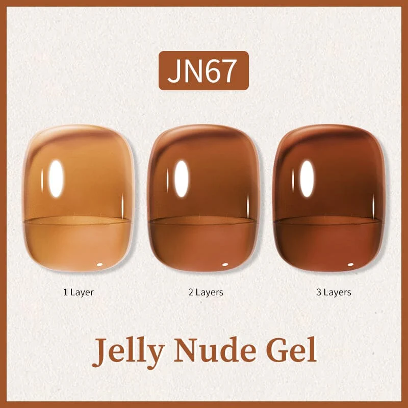 Glitter Nude Pink Jelly Nude Gel 10ml (JN51-JN74) - Image 26