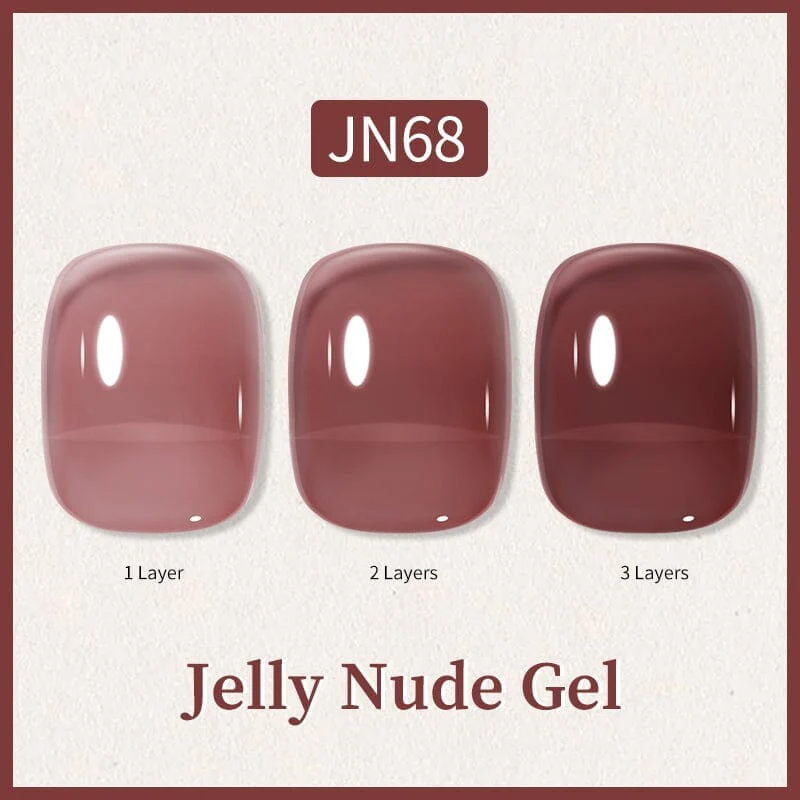 Glitter Nude Pink Jelly Nude Gel 10ml (JN51-JN74) - Image 27