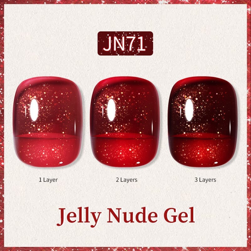 Glitter Nude Pink Jelly Nude Gel 10ml (JN51-JN74) - Image 30