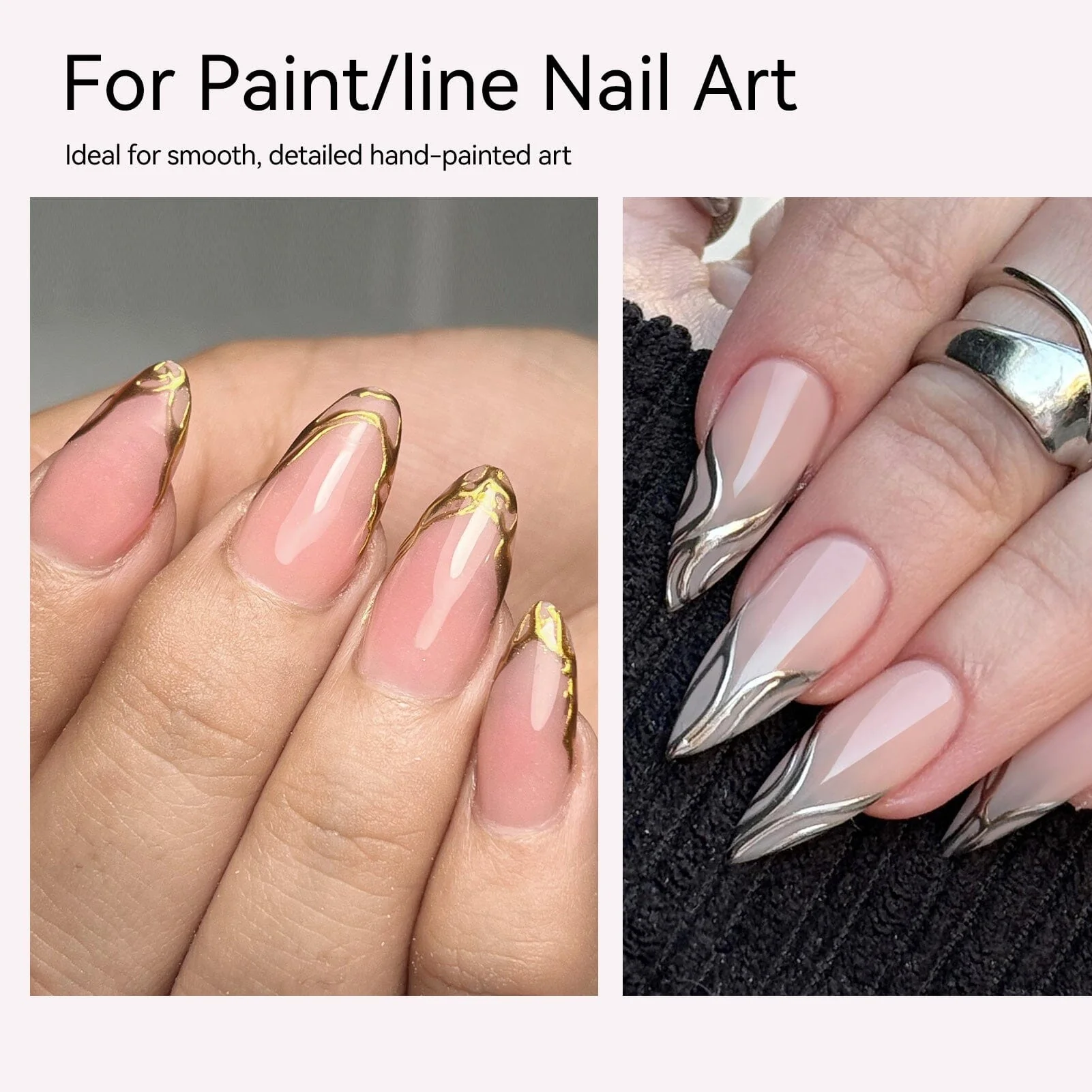 Gold & Silver Metallic Liner Gel 8ml - Image 5