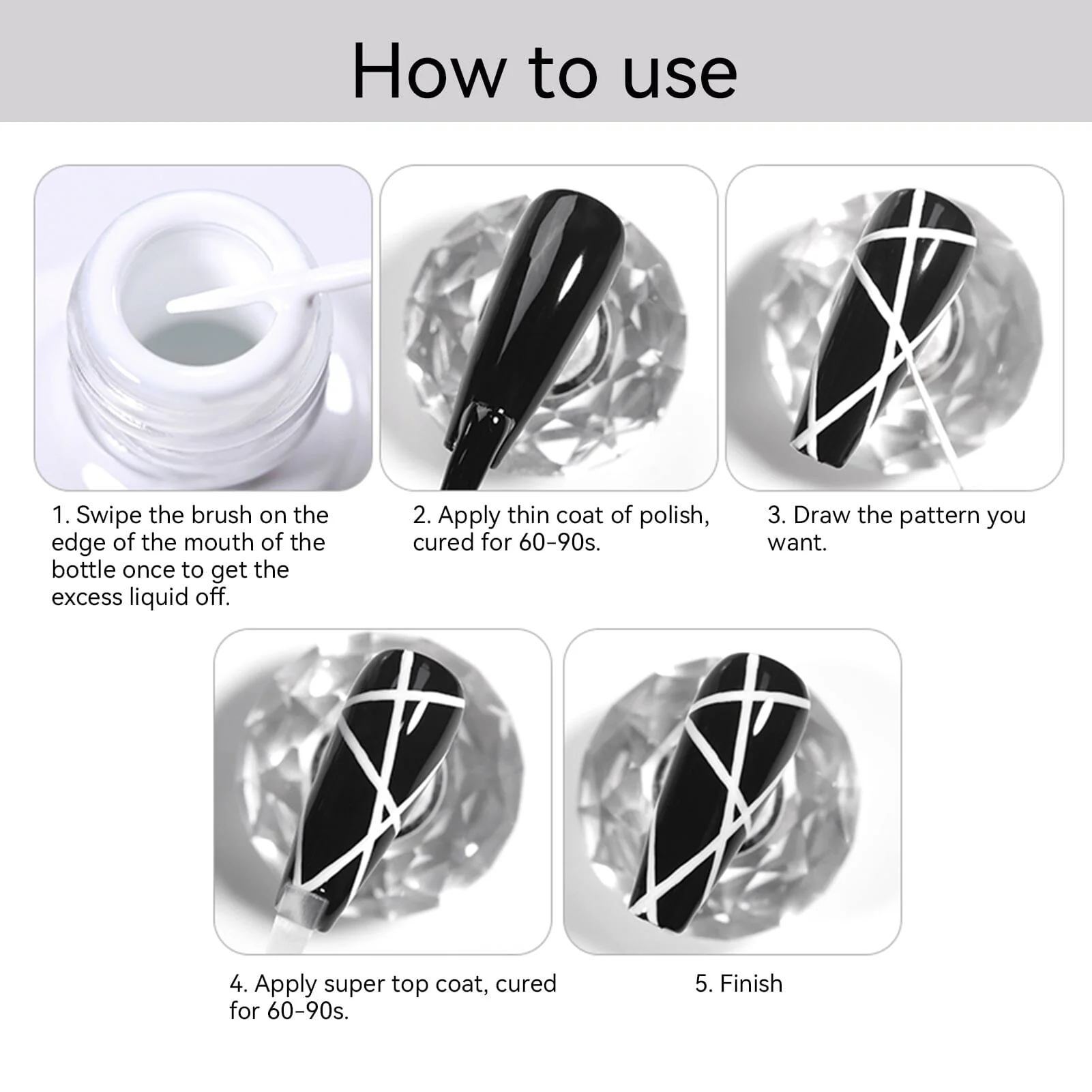 Gold & Silver Metallic Liner Gel 8ml - Image 8