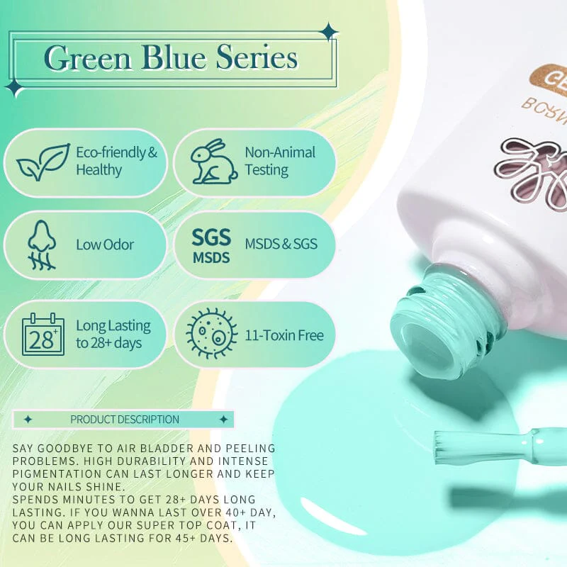Green Blue Series Color Gel Polish 10ml - Image 8