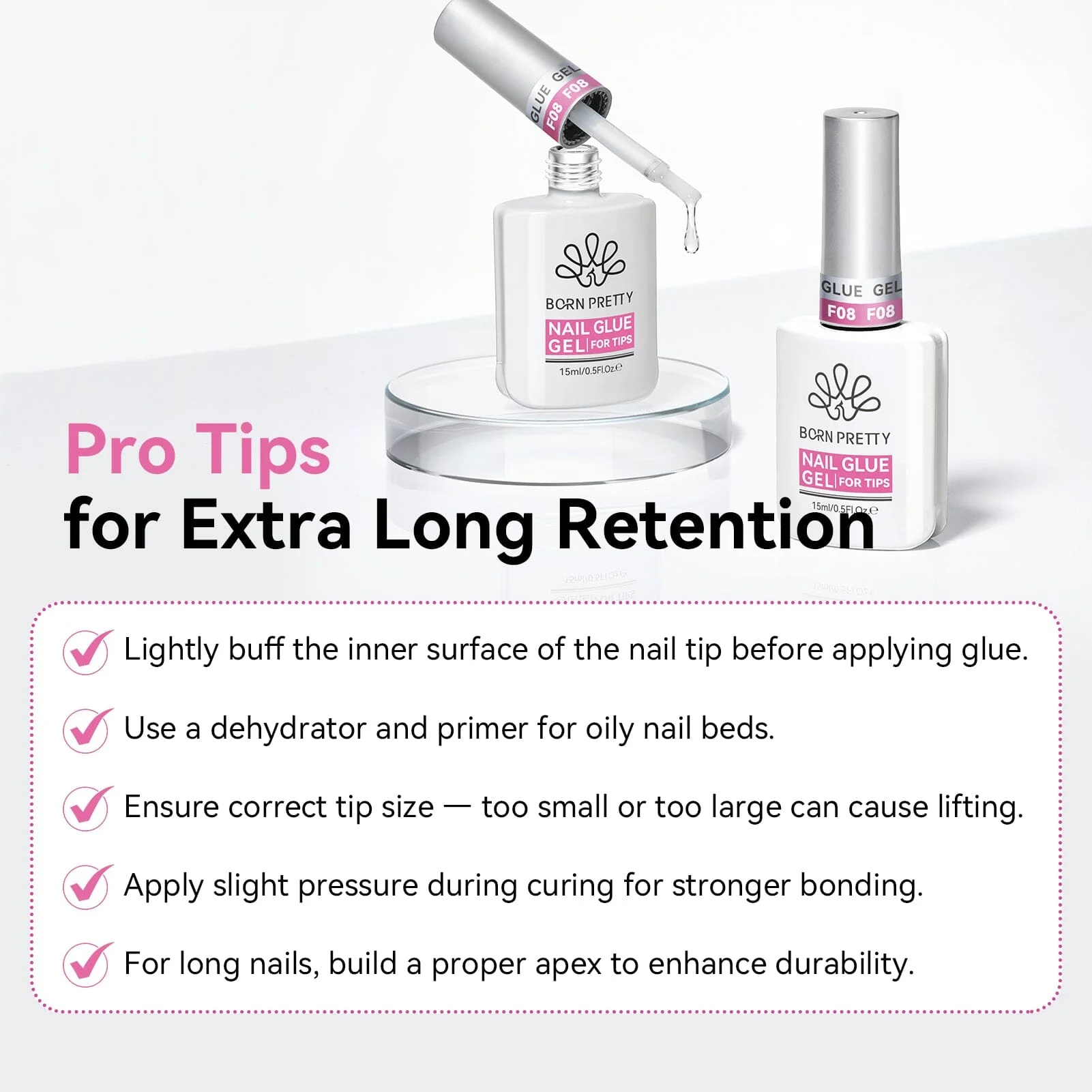 Nail Glue Gel for Tips 15ml - Image 10