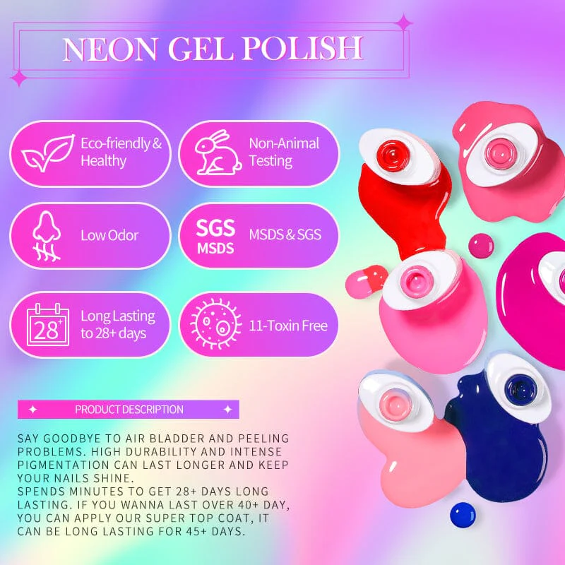 Neon Colors Gel Polish 10ml - Image 9