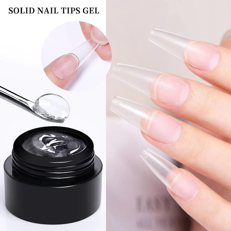 Solid Nail Tips Gel Clear 5ml - Image 10