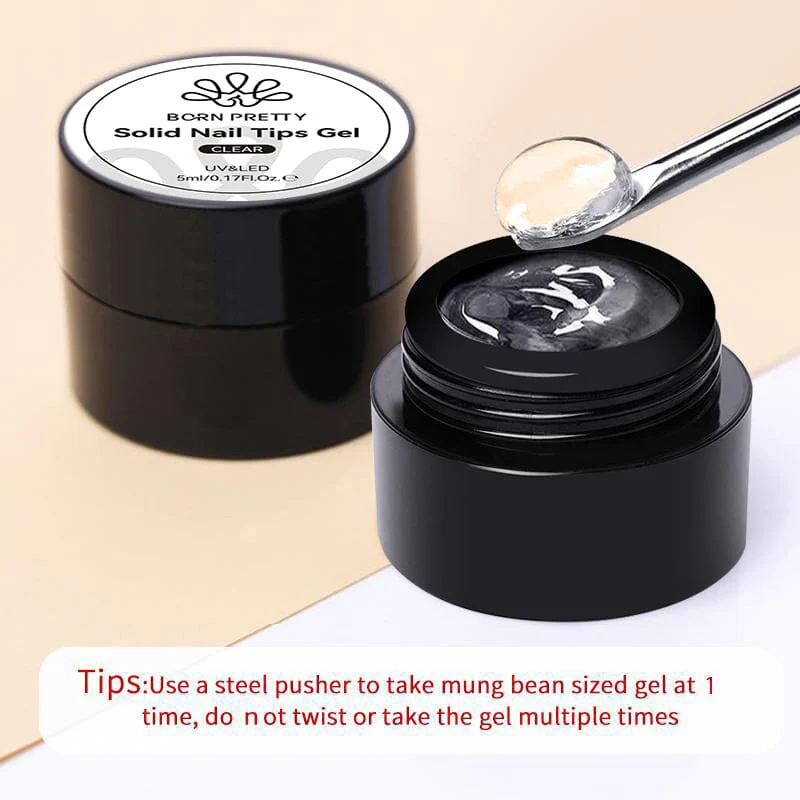 Solid Nail Tips Gel Clear 5ml - Image 11