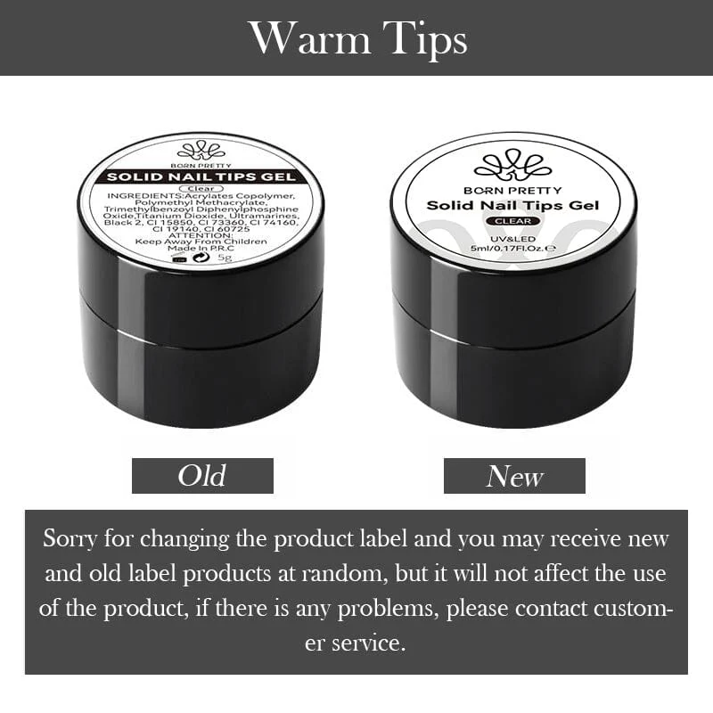 Solid Nail Tips Gel Clear 5ml - Image 12