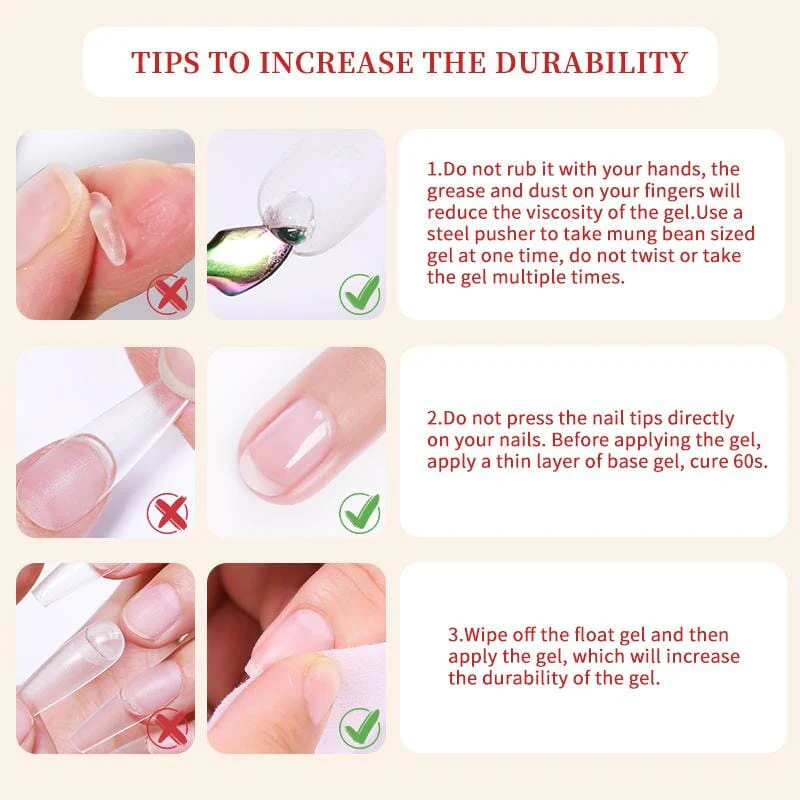 Solid Nail Tips Gel Clear 5ml - Image 13