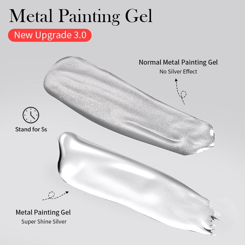 Super Shine Silver Metal Painting Gel - Image 3