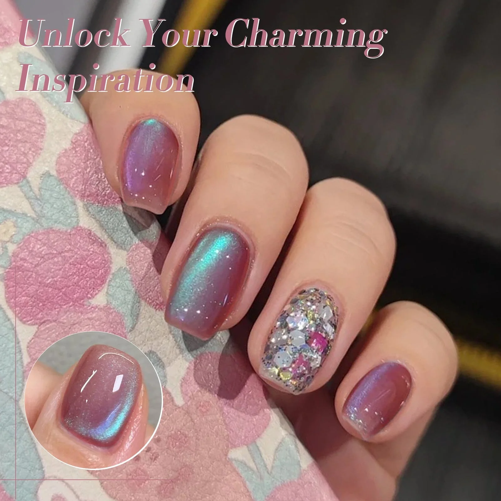 6 Colors Colored Cat Magnetic Gel Polish Set M34 Firefly 7ml - Image 7