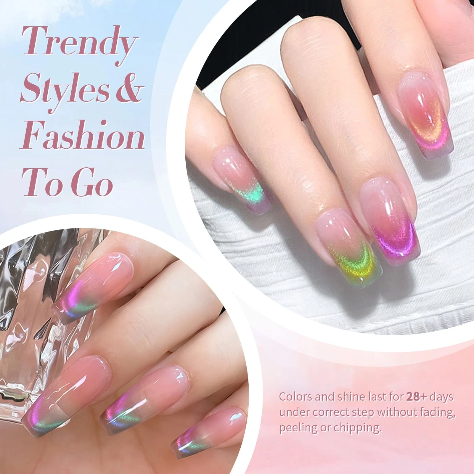 6 Colors Colored Cat Magnetic Gel Polish Set M34 Firefly 7ml - Image 8